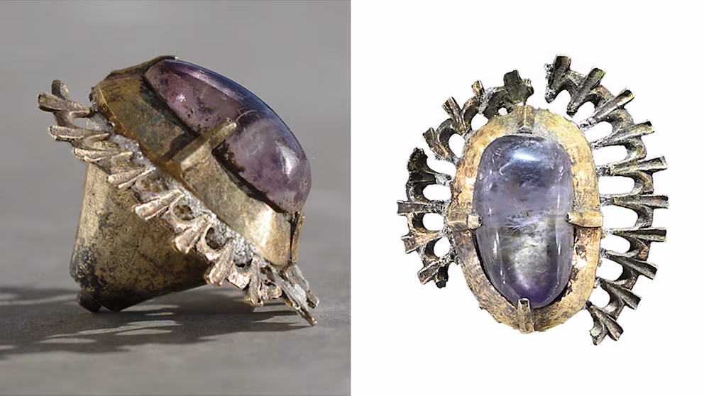 Der Fund eines 600 Jahre alten Amethysts in einer Burg in Polen hat Archäologen verblüfft