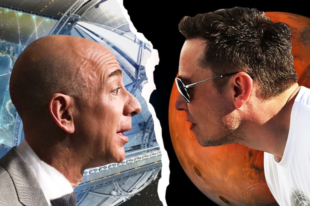 Jeff Bezos, Gründer von Amazon, im Krieg mit Elon Musk: „Wir können die gesamte schwere und umweltverschmutzende Industrie ins All verlagern, aber die Erde muss für Wohnraum und Leichtindustrie bestimmt sein.“