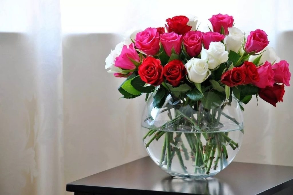 In eine Vase geben und umrühren. Die Rosen werden sich dann zwei Wochen länger halten.