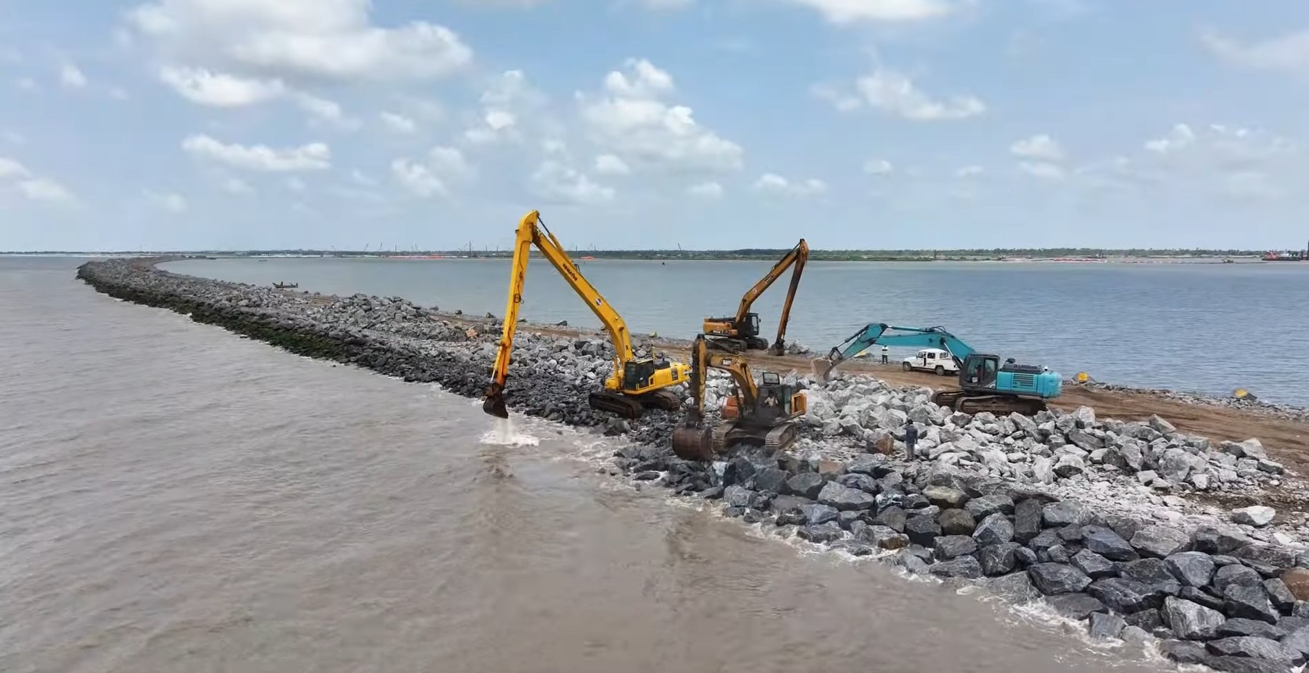 Die Insel Estski wächst jeden Tag. Polen erhält neues Land