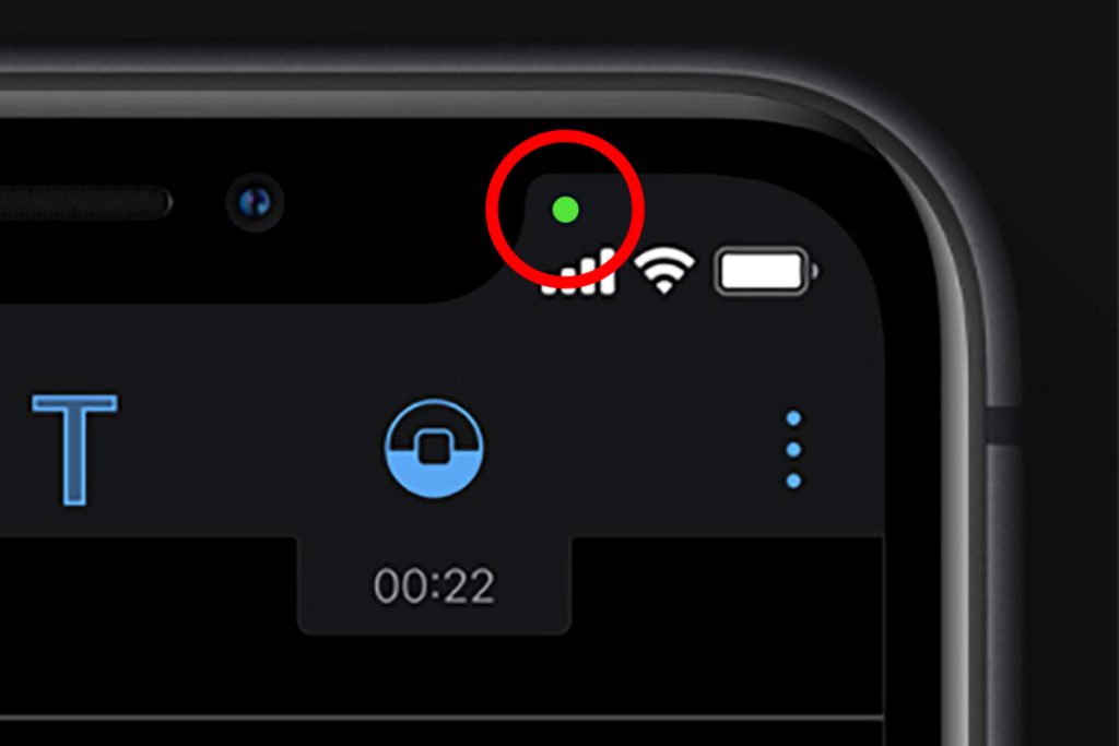 Wenn dieser kleine Punkt in der Ecke Ihres Telefons aufleuchtet, seien Sie vorsichtig