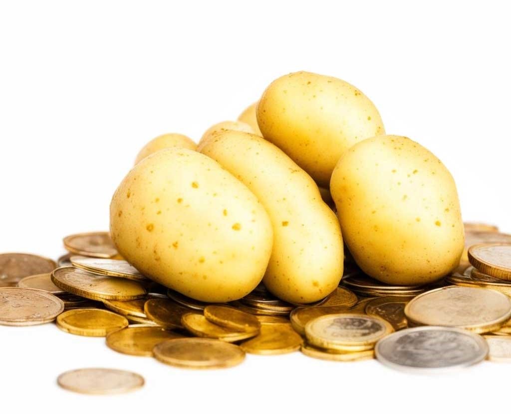 In einem Sack mit Kartoffeln befanden sich deutsche Münzen aus der Zeit des Zweiten Weltkriegs, die „beim Auspacken der Lebensmittel gefunden wurden“.
